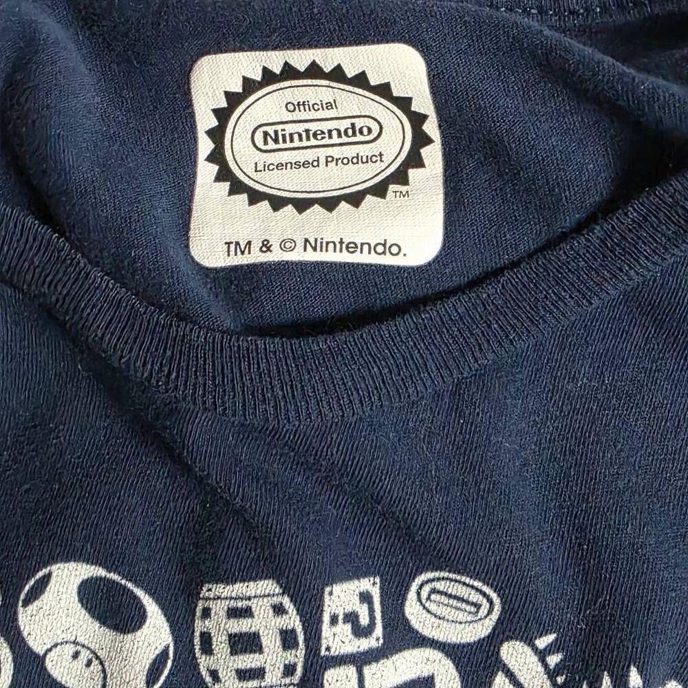 Nintendo Super Mario Blue Graphic Tee Men’s XL - Picture 4 of 6